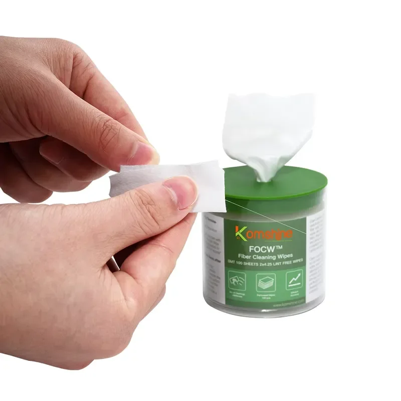 Komshine Dust-free Paper FTTH Cleaning Paper Fiber Cleaning Wipes FOCW Cleaning Tool