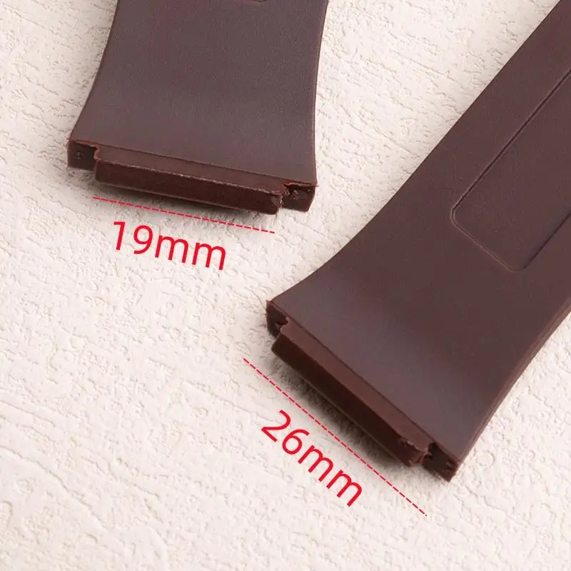 SCHIK Soft Nature Rubber Watchband For Porsche Strap Design P6780 Watch Band Series Waterproof Wristband Accessories 26mm