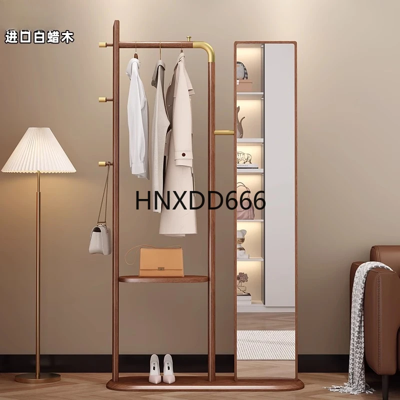 Massief houten kapstok Rek van essenhout van vloer tot plafond