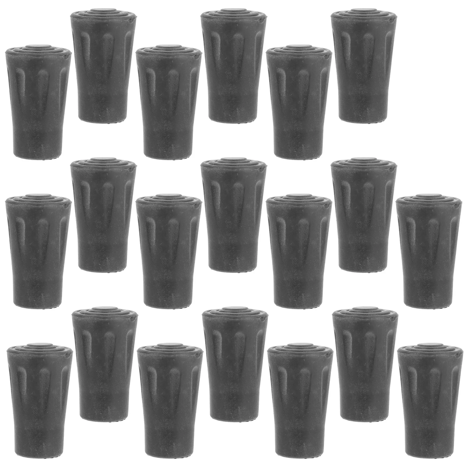 

20Pcs Walking Sticks Tips Replacement Rubber Ends for Trekking Poles Hiking Protectors Shockproof Skid Proof Suitable for Hard
