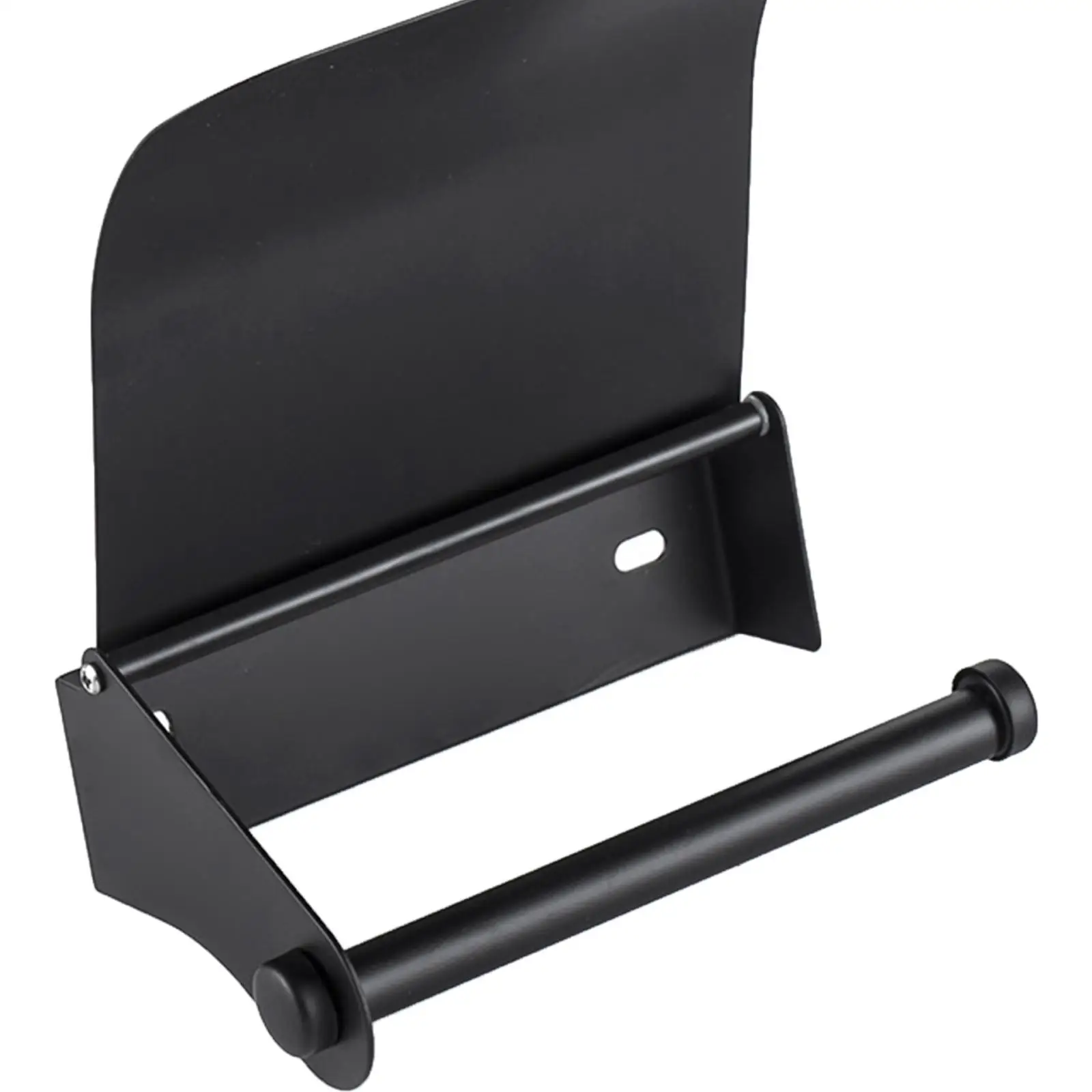 Bathroom Stainless Steel Black Toilet Roll Paper Holder Wall Mounted view 6