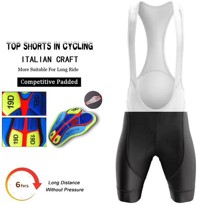 Solid Black Bib Short Cycling Men\'s Summer Pants Equipment Shorts Mtb Gel Bike Man Maillot Sports Road Clothing Bibs Tights Pro