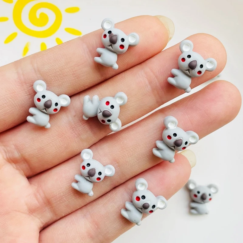 

20 Pcs New Cute Resin Mini Cartoon Animal Koalas Flat Back Cabochon Scrapbook DIY Jewelry Hairpin Embellishments Accessories