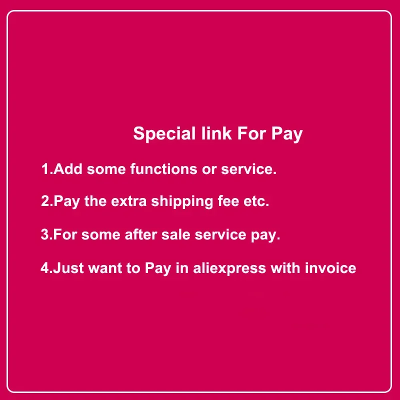 

Special Link for Our Customers to pay the extra fee