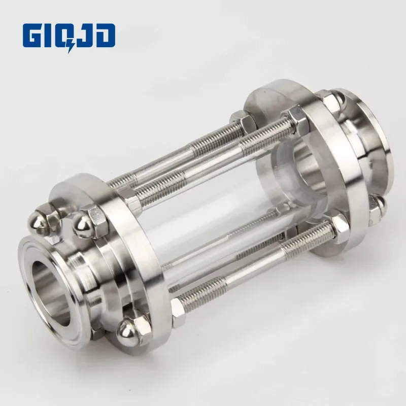 

45/51/57/63 mm Tri Clamp Clover Sanitay Flow Sight Glass Diopter Fit 64mm Pipe OD 304 Stainless Steel Fitting Homebrew Beer