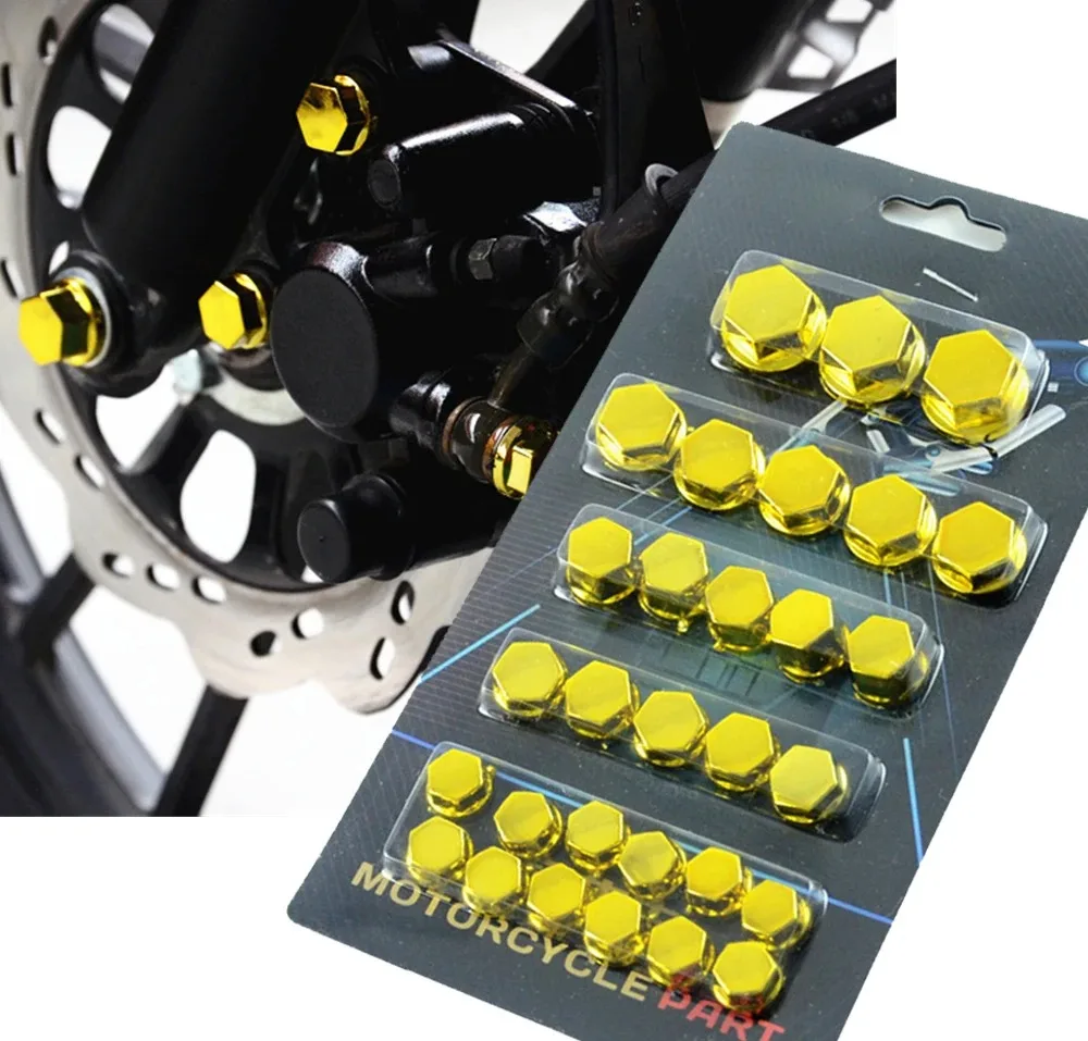 

30PCS Universal Motorcycle Screw Decorative Cover Prevent Screws from Rusting Beautify Motorcycles Multicolor Screw Cap