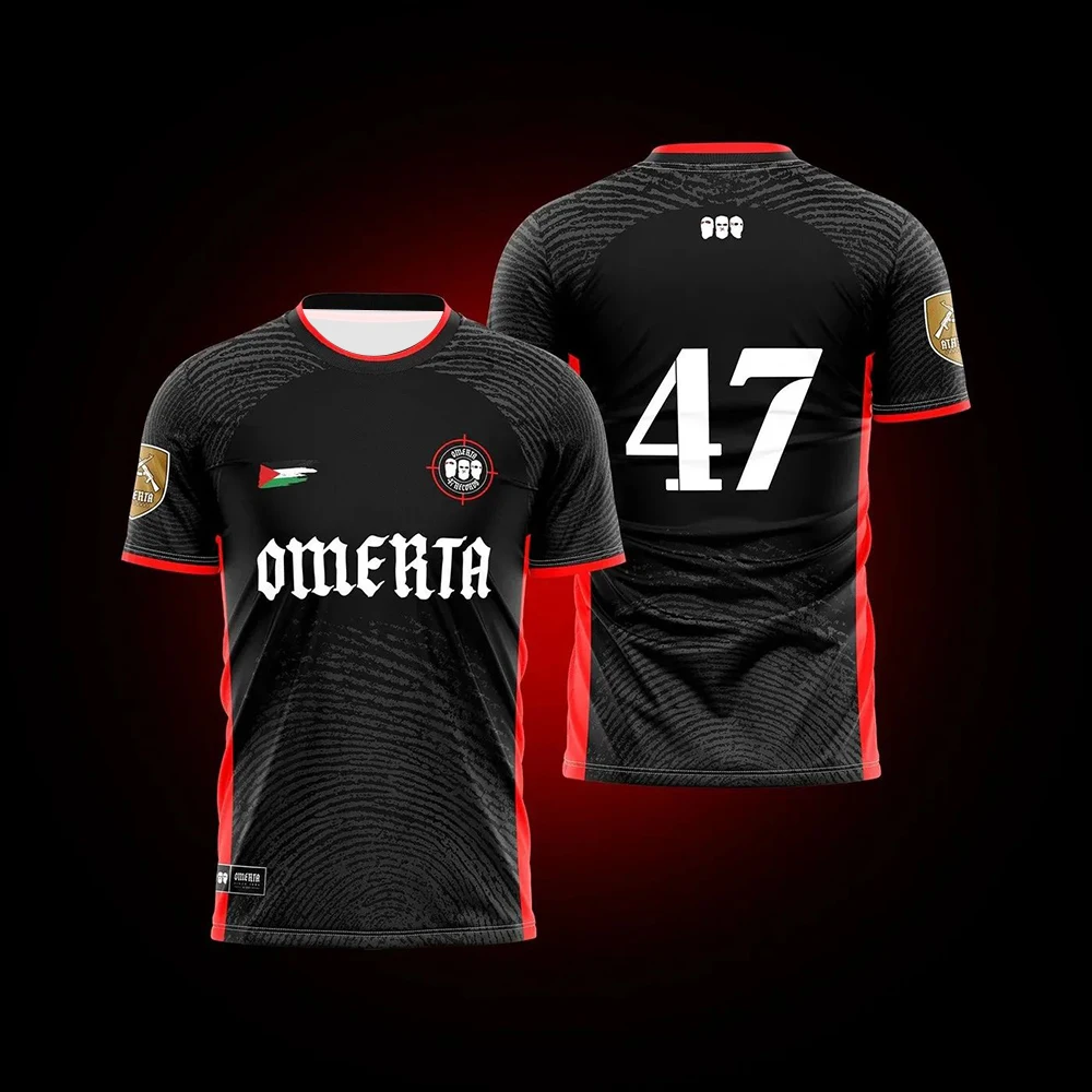 OMERTA Boxing Fans Summer 3D Print Breathable Jersey Men's Outdoor Sportwear Man Round Neck Short Sleeve Kids T-shirt