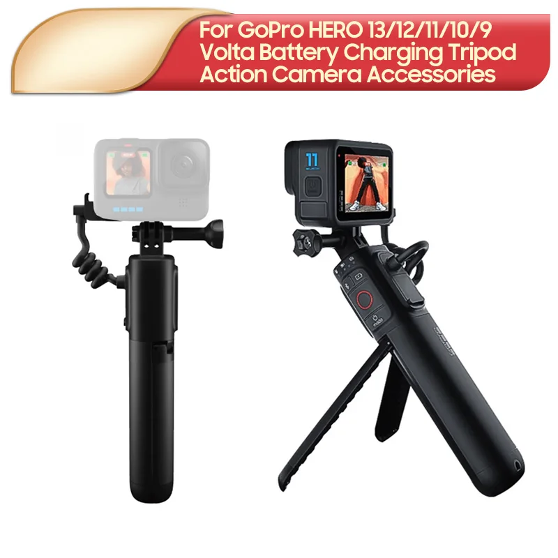 For GoPro HERO 13 12 11 10 9 4900mAh Portable Volta Battery Charging Tripod Remote Control Handheld Action Camera Accessories