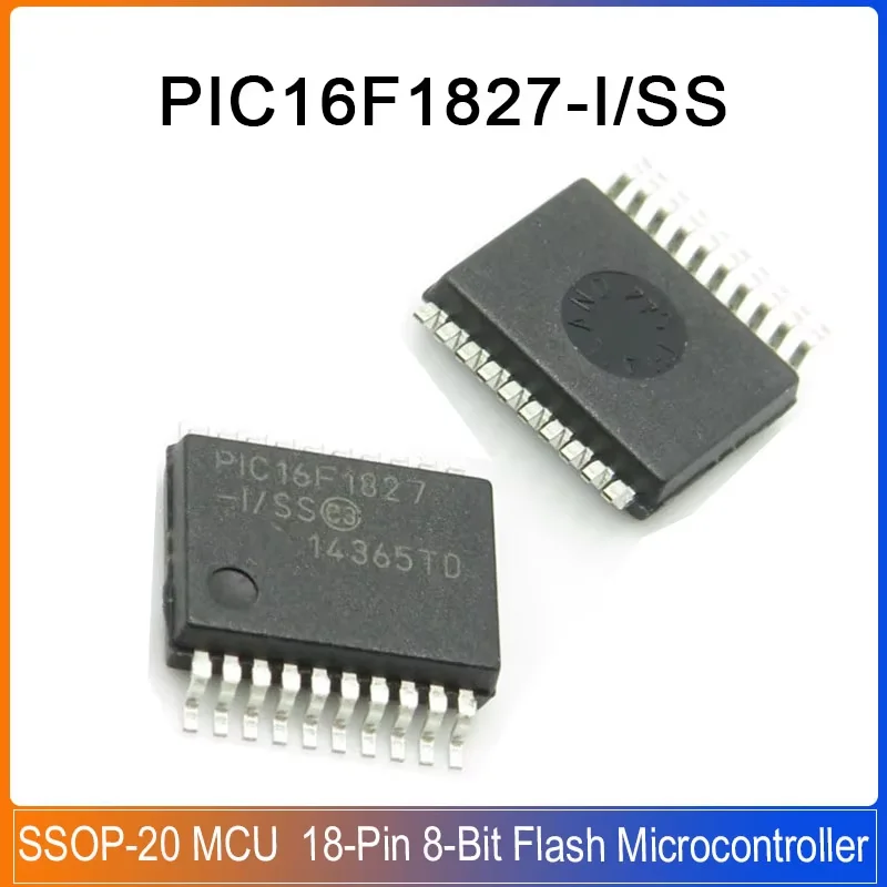 1-5PCS PIC16F1827-I/SS SSOP-20 PIC16F1827 PIC16F 8-Bit 32 MHz Flash Microcontrollers Chip