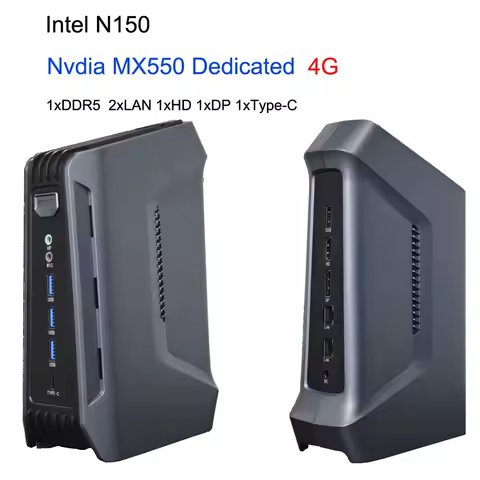 Intel N150 Dedicated Mini PC with Nvdia MX550 4G GDDR6 Gaming Office Desktop Computer 1xHD 1xDP 1xType-c 2xLAN Windows 11