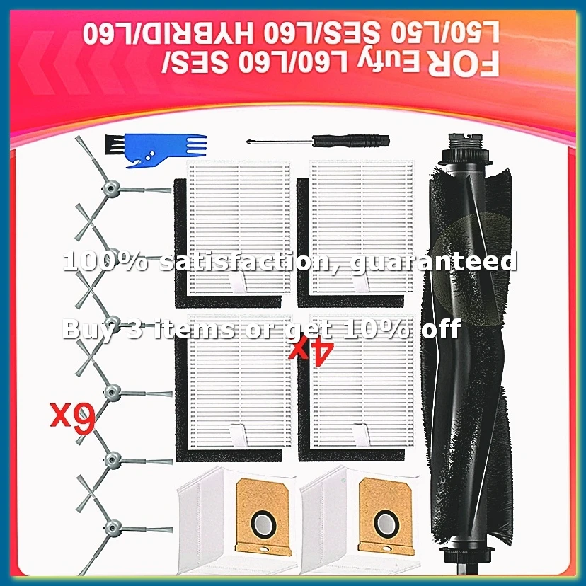 Kits d'accessoires de remplacement pour aspirateur robot Clean L60/L60 /L50/L50 /L60 Hybrid/L60 Hybrid - A009