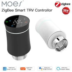 MOES ZigBee 3.0 TRV termostato Tuya radiatore attuatore valvola Smart programmabile regolatore di temperatura Alexa Google Voice Control