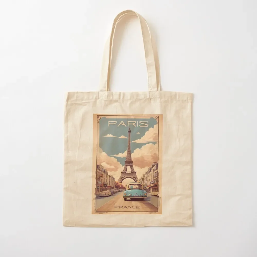 

Vintage Paris Poster: Timeless Elegance of the City of Lights Tote Bag female bag foldable reusable bag