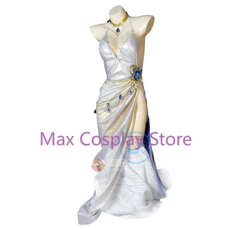 Max Game NIKKE Helen Cosplay Costume Sets White Elegant Sexy Dress Party Party Outfit Women Cos