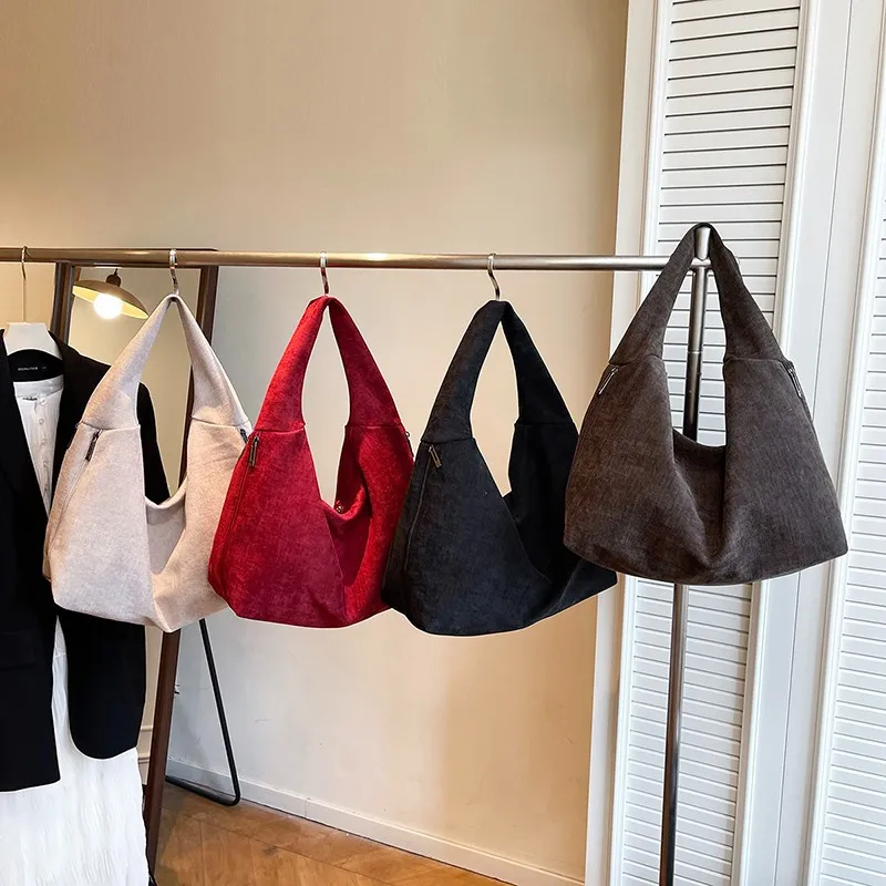 

2025 Fashion Canvas Tote Bag, Casual Shoulder Purse for Women, Minimalist Crossbody, Day-to-Night Sling Bag, Textured Bucket Bag