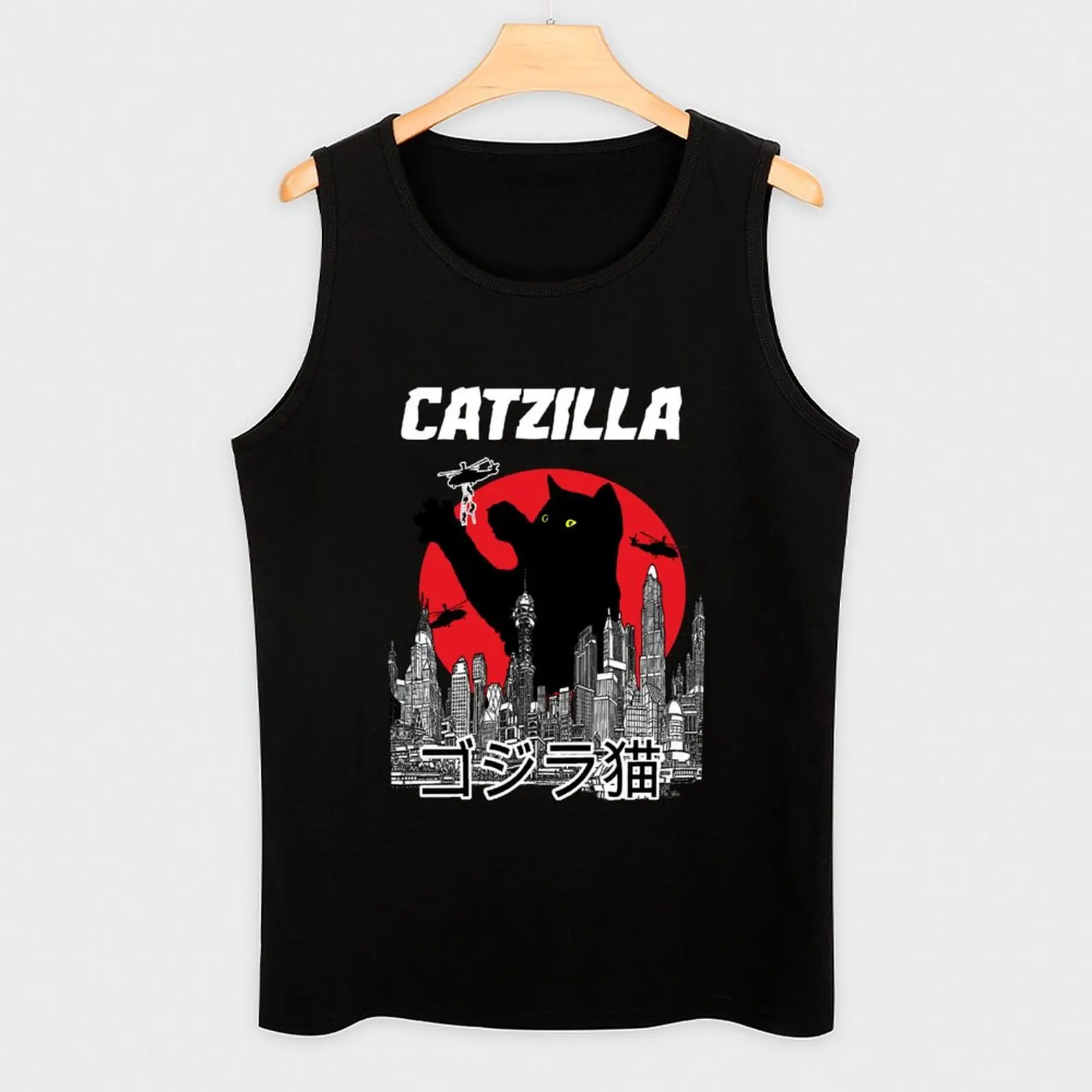 Catzilla-Camiseta de culturismo para hombre, ropa deportiva