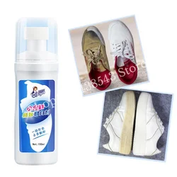 100ml  White Shoes Cleaner Whiten Refreshed Polish Cleaning Tool Shoe Brushes Leather Casual Sneakers Cleaner