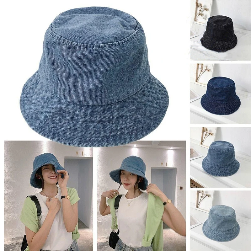 Korean Version Of Large Brimmed Denim Fisherman Hat For Men And Women, Spring And Summer Thin Style Ins, Japanese Style Face