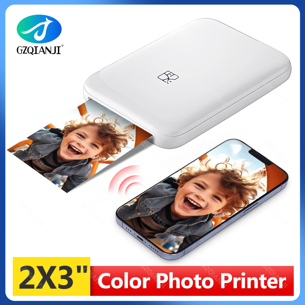 HPRT MT53 휴대용 미니 모바일 포켓 프린터, BT 무선 포토 프린터, Zink 기술, 2x3 인치 컬러 포토 프린터 메이커
