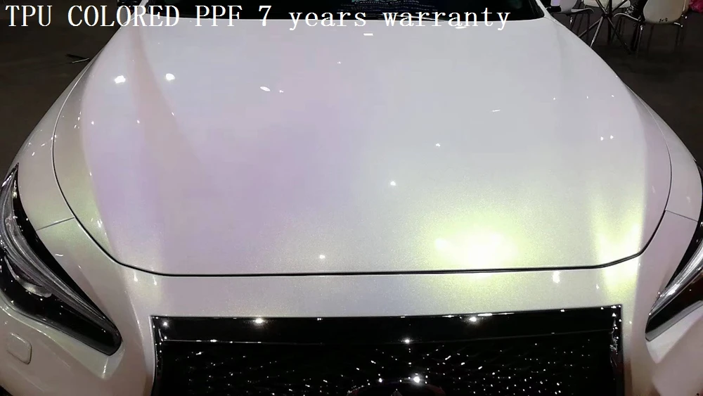 

Crystal Clear Diamond Gloss TPU Paint Protection Film Gold Diamond Armor Film Anti-Scratch Hydrophobic for All Cars 5x52ft/roll