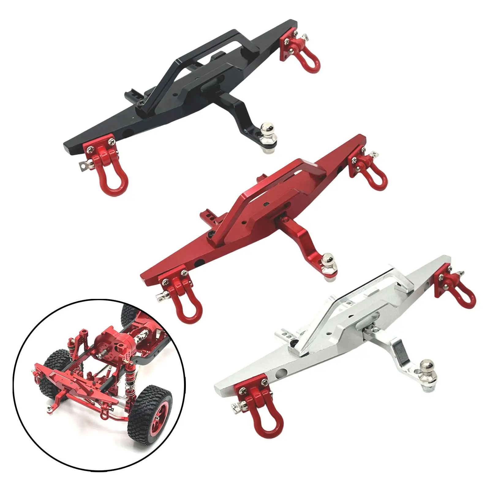 1/12 RC Voorbumper Reserveonderdelen Eenvoudig te installeren Vervanging Upgrade Onderdelen Metalen RC Auto Bumper Stevig voor MN128 DIY RC Auto Model