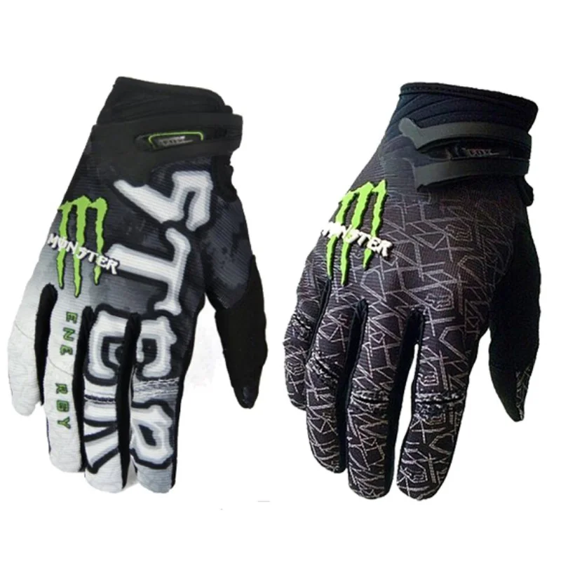 قفازات Monster Energy لركوب الدراجات، قفازات جديدة للطرق الوعرة، قفازات كاملة الأصابع للرياضات الخارجية، قفازات طويلة الأصابع #5