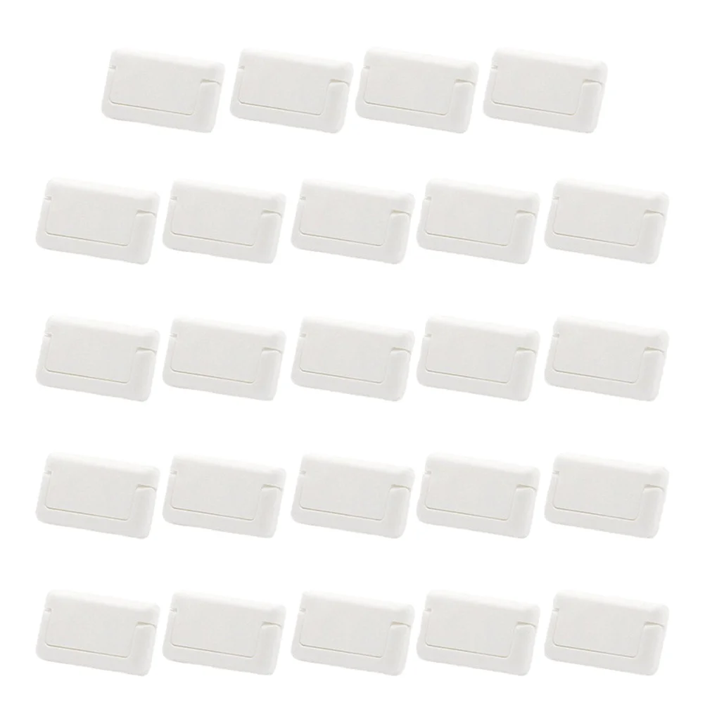 24 قطعة من أغطية أمان الطفل، أغطية قابس مخرج سلامة الطفل، مقاومة للأطفال، عازلة بيضاء متينة لحماية العمال #4