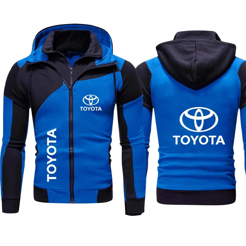 Motorcycle Jacket Toyota Car Logo Hoodie Trendy Thicken Sweatshirt Zip Pullover Men Sportswear Biker Racing Mens Toyota Clothing