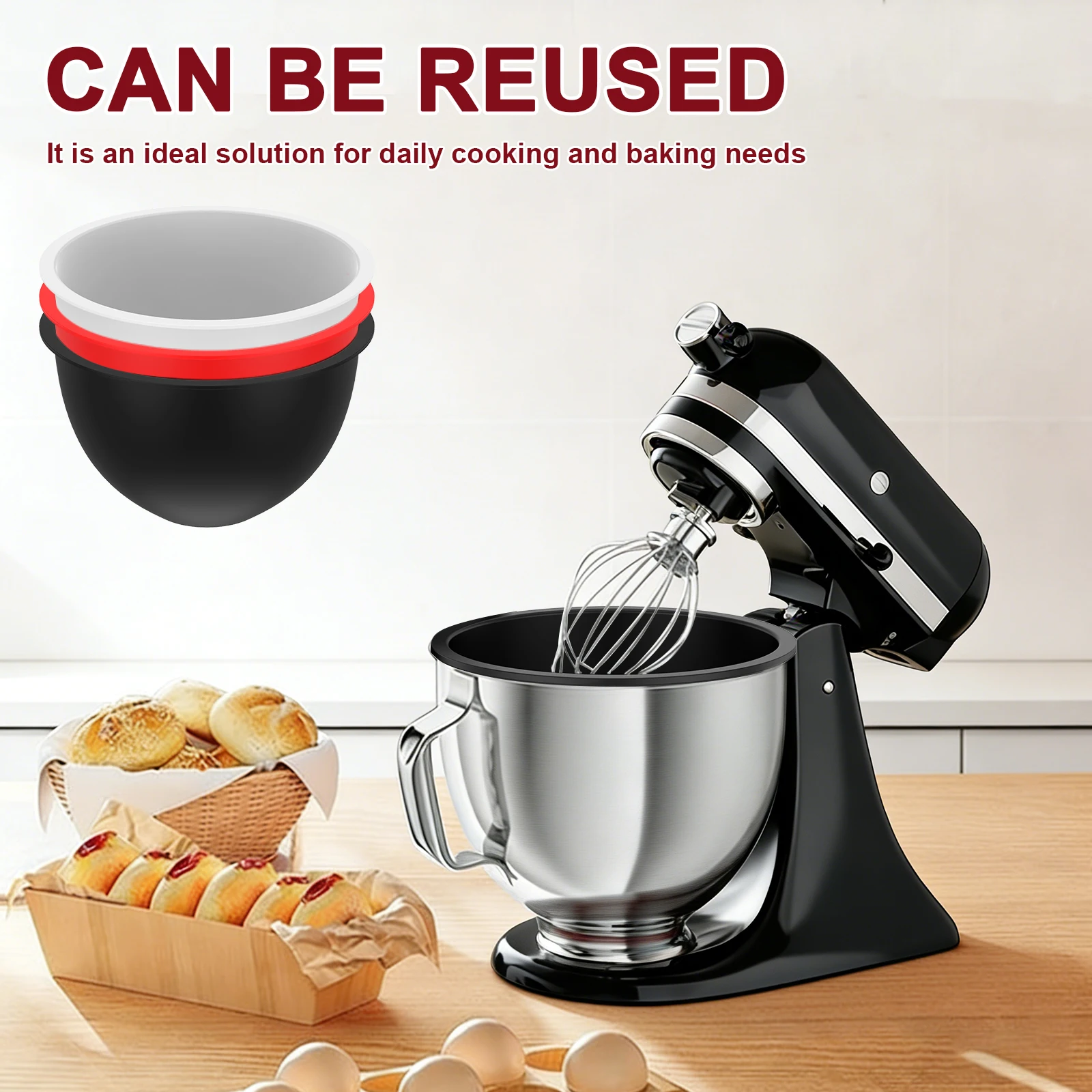 뚜껑이 포함된 실리콘 그릇 믹서 액세서리 키친에이드 틸 - Kitchen Aid Baking Lid 리뷰 및 가격