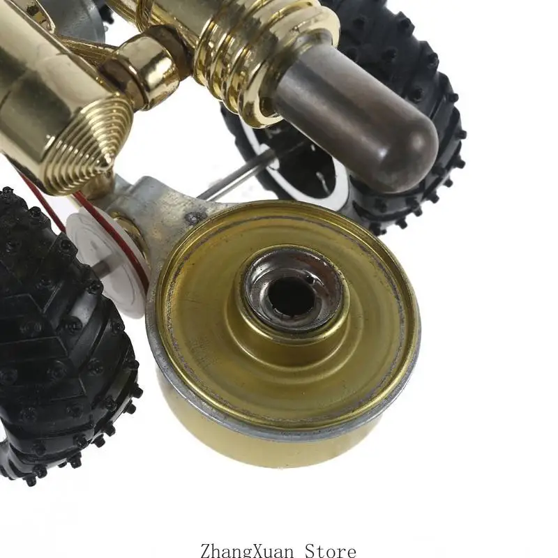 Metal Stirling Car Engine Motor Physics Experimental Toy Gifts Retro Metal Science Technology Toy Props for Kids 3XUF