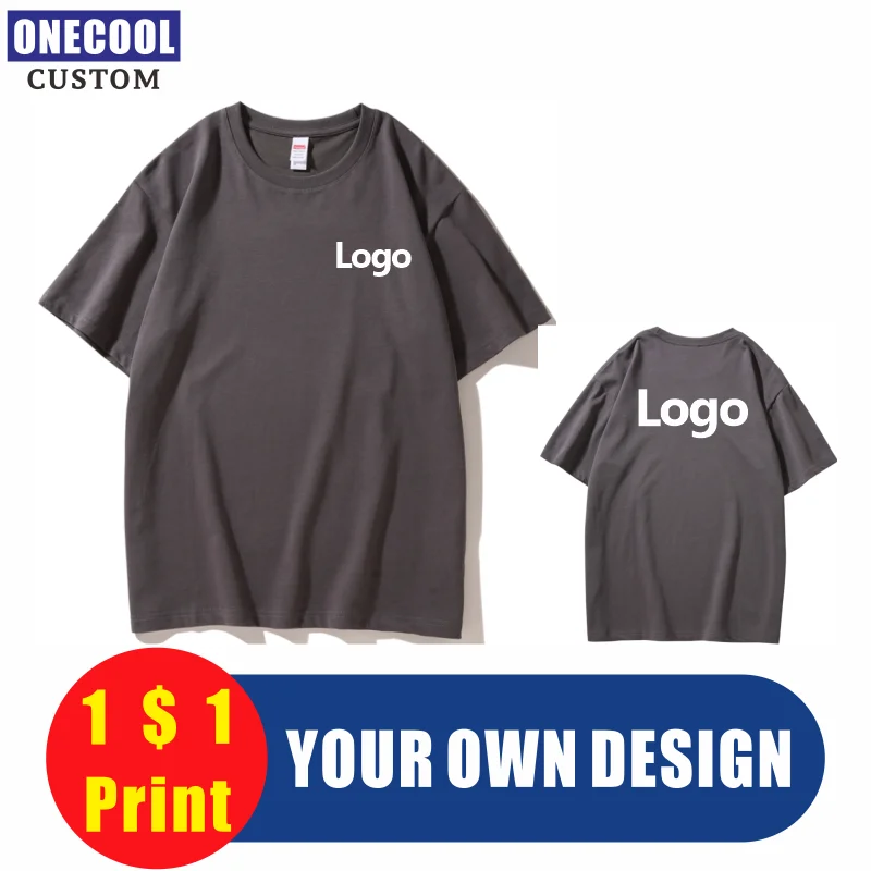 High Quality Causal Cotton T Shirt Custom Logo Embroidery Summer 11 Color Men And Women Clothing Print Brand Design Text Tops