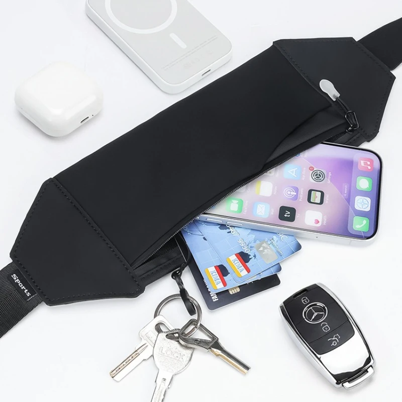 1pc Lightweight Slim Sports Waist Bag for Men Women Running Fitness Commute Crossbody Phone Daily Small Item Storage Pouch