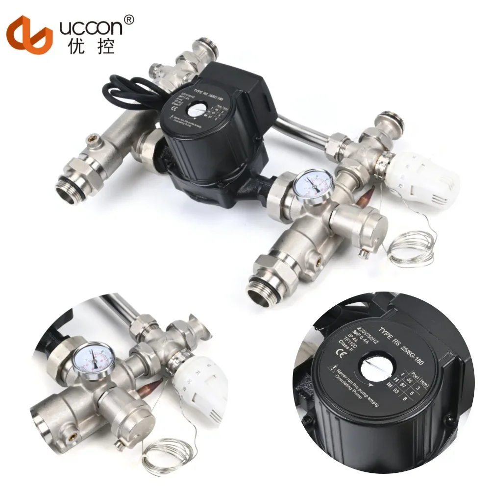 Water Heating Manifold Pump with Mixing Valve Balls and Temperature Head with Factory Direct Price