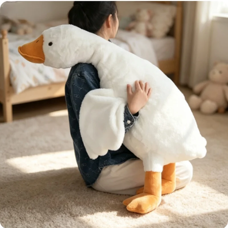 50/90/130/160cm Cute Goose Plush Toy Soft Stuffed Animal Duck Swan Hugging Pillow Room Decor Birthday Gift