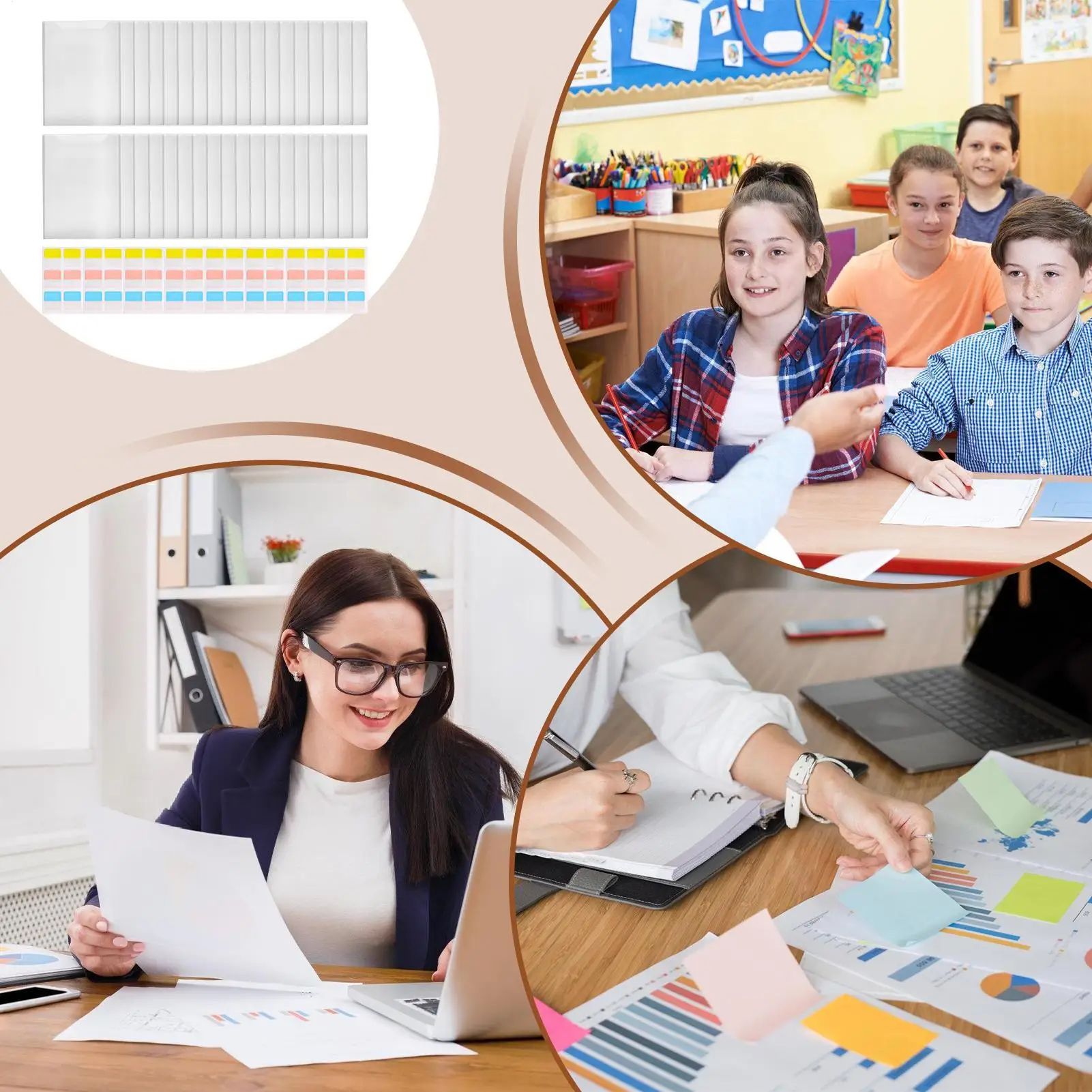 Clear Document File Folders With Adhesive Index Tabs For School_voghion.com