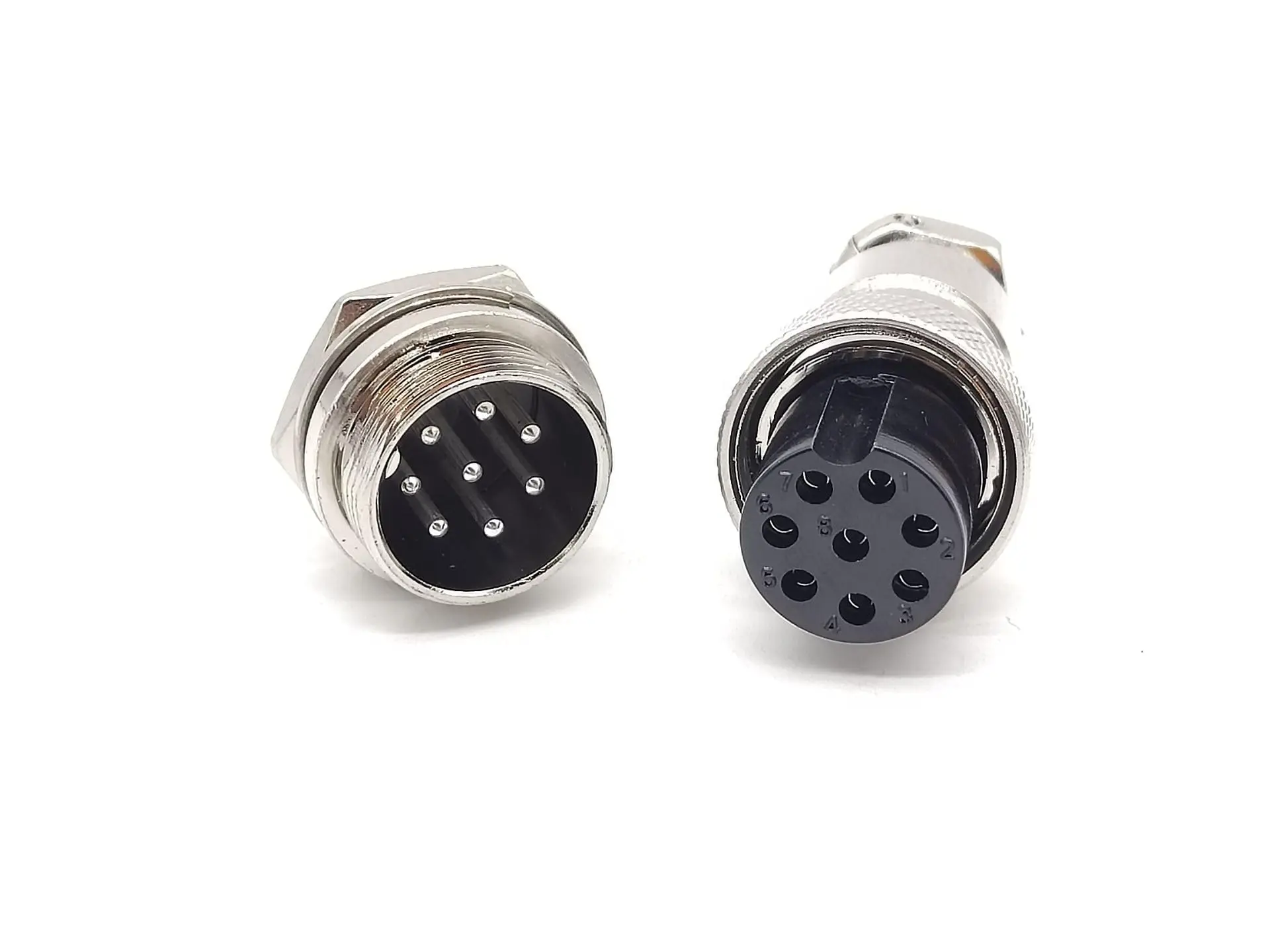 Waterproof GX20-8 8 Pin Aviation Connector Male and Female Set Panel Mount Straight Plug Socket for UAV Drone