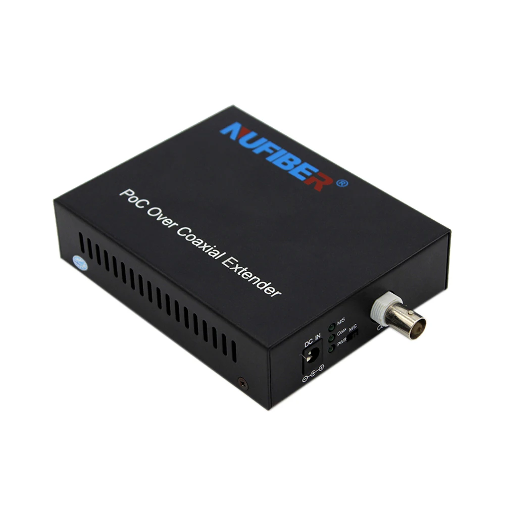 

OEM Coxail Converter 10/100M 1*BNC+1*LAN Ethernet over Coaxial Extender with EOC and POC Transmission Distance 1km