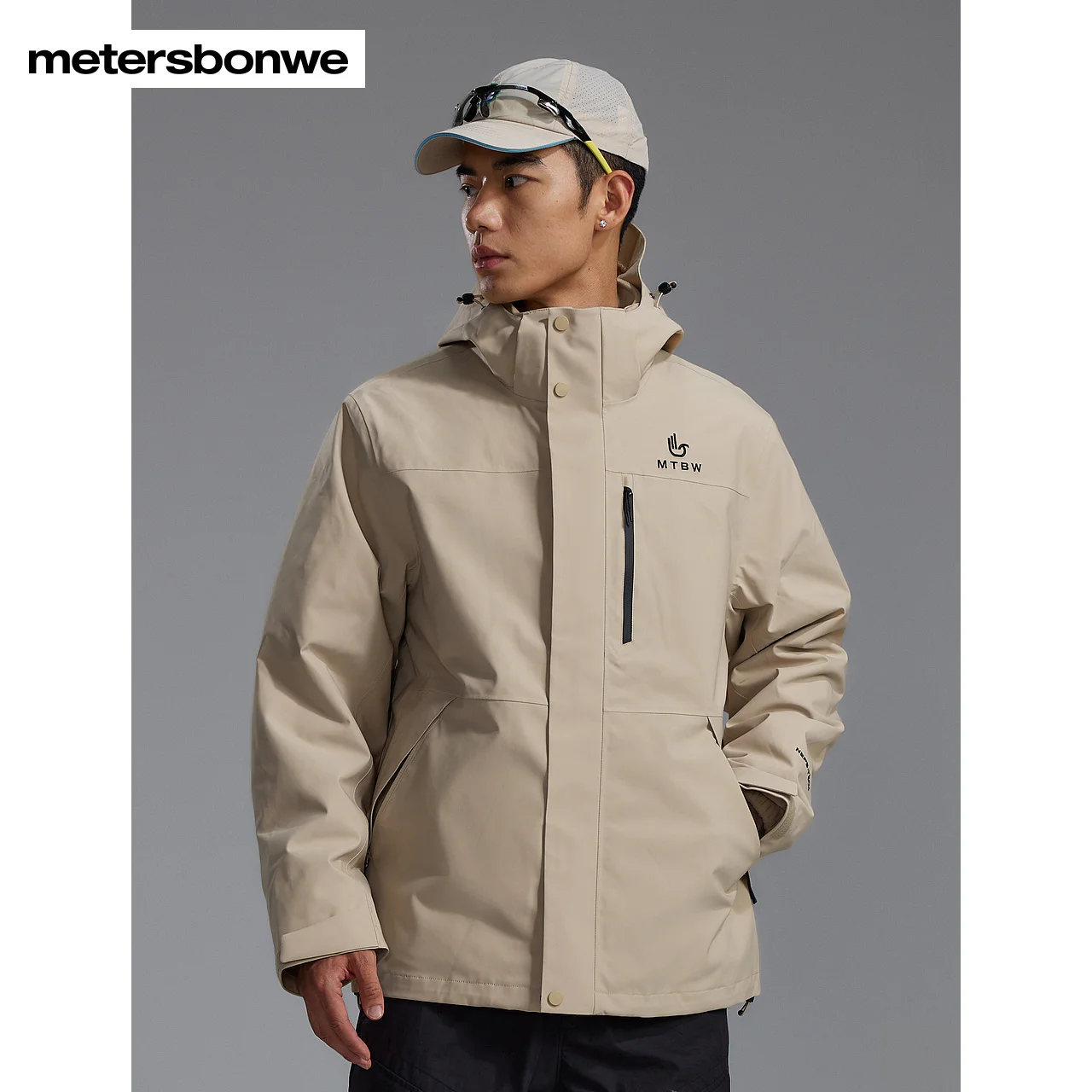 Metersbonwe-Men\'s New Outdoor Jackets Windproof Warm Storm Water Resistant Jackets City Commuter Hiking Camping Autumn Winter