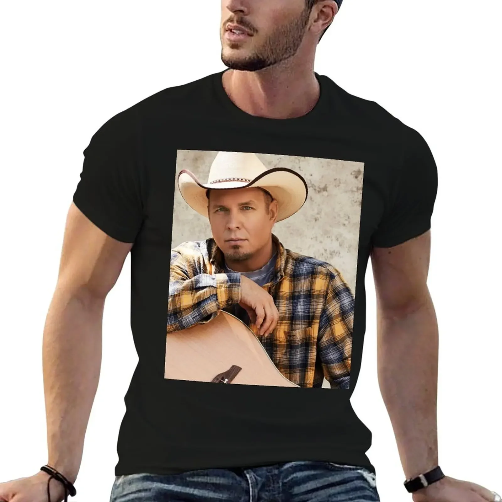 

Garth Brooks stadium tour mur8 2019 kel T-Shirt blue archive Aesthetic clothing Men's t shirts