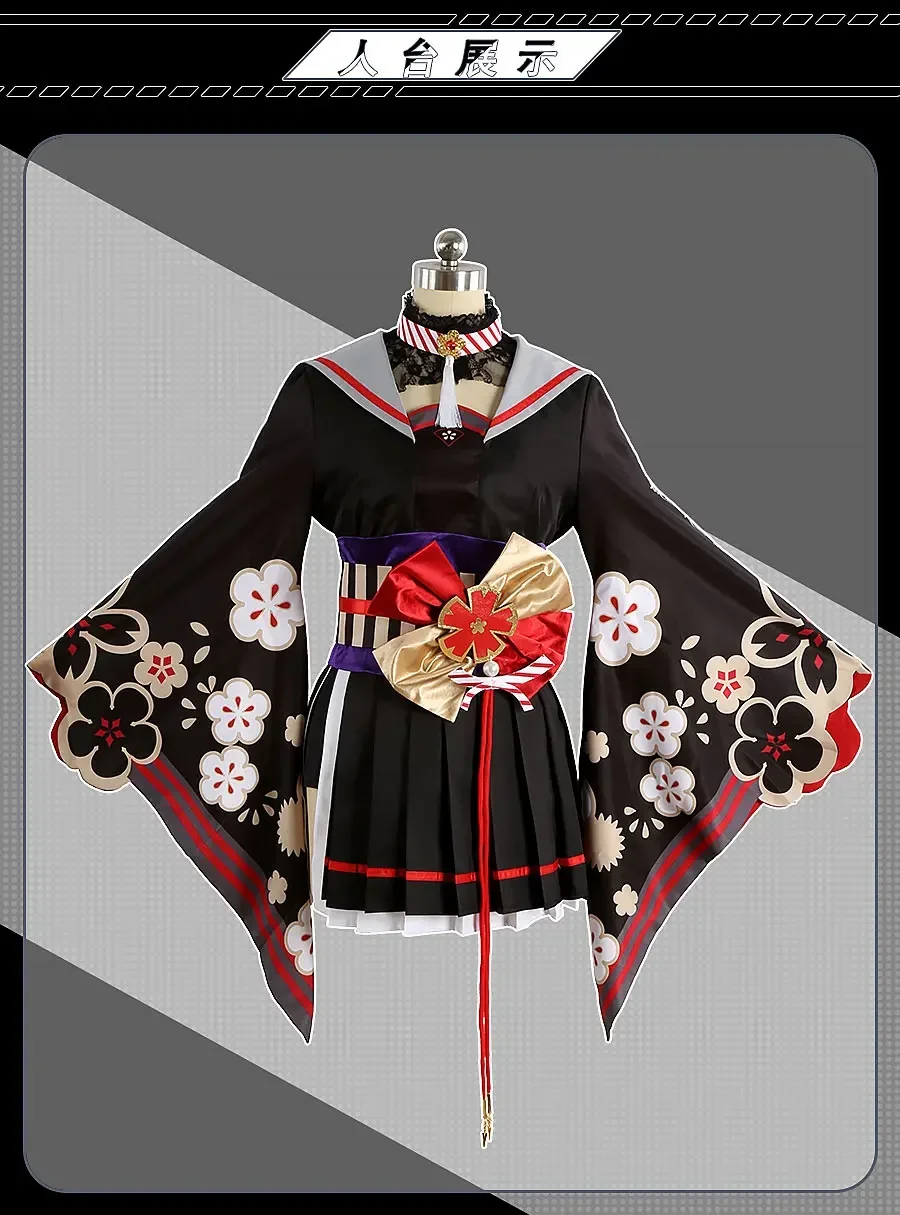 

Game Blue Archive Kosaka Wakamo Cosplay Costume Jk kimono Anime Party Uniform Wig Ear Halo Mask Shoes Hallowen Carnival Party