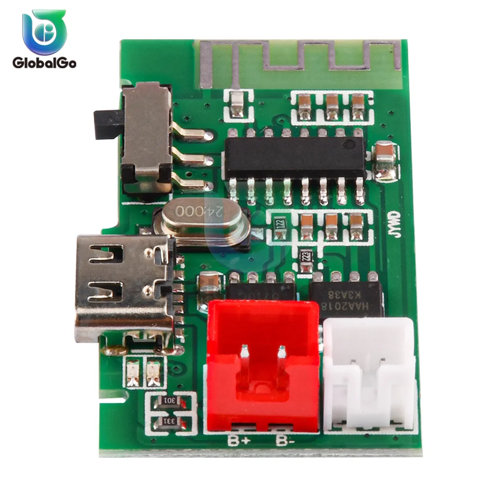 Type-c/USB Mono Bluetooth Power Amplifier PCBA Battery Charging Function 3.7V Lithium Battery Bluetooth Module