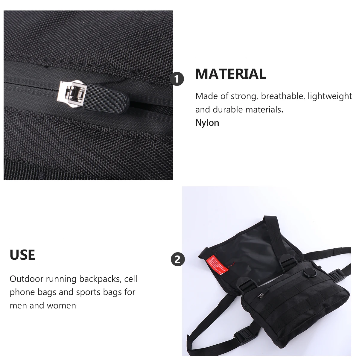 

Bike Men and Women Running Vest Waterproof Nylon Sports Bag Fashion Backpack for Hiking
