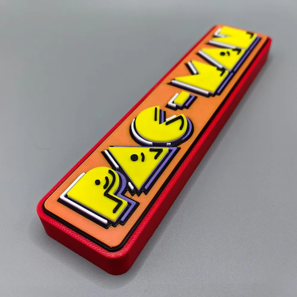 لعبة كلاسيكية باك مان ثلاثية الأبعاد شعار نموذج دمية لافتة لباكمان الشكل جمع عرض تأثيري معرض حلية لعبة #2