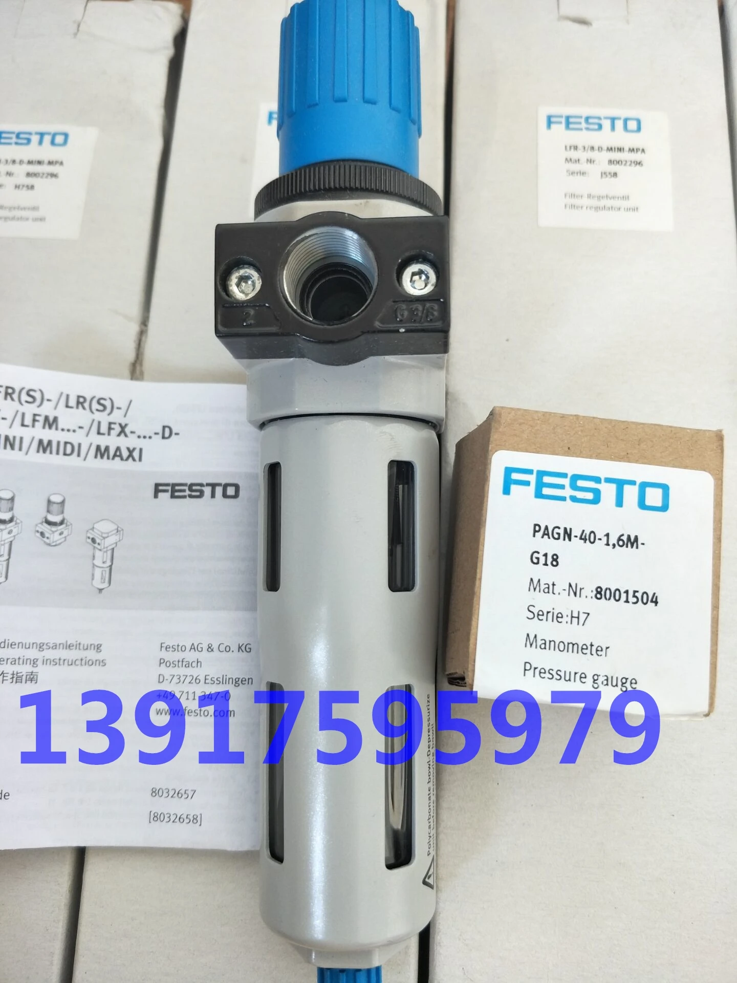 

FESTO Filtration Pressure Reducing Valve LFR-1-D-MAXI-MPA-8002281