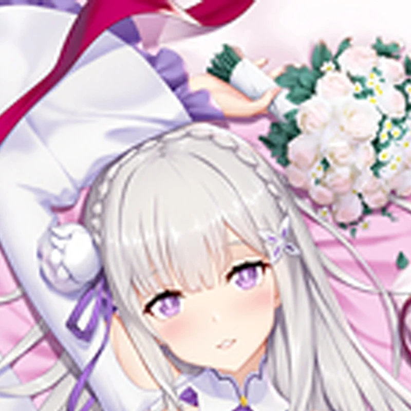 

New Pattern Anime Emilia Dakimakura Hugging Body Pillow Cover Case double-sided printing‌