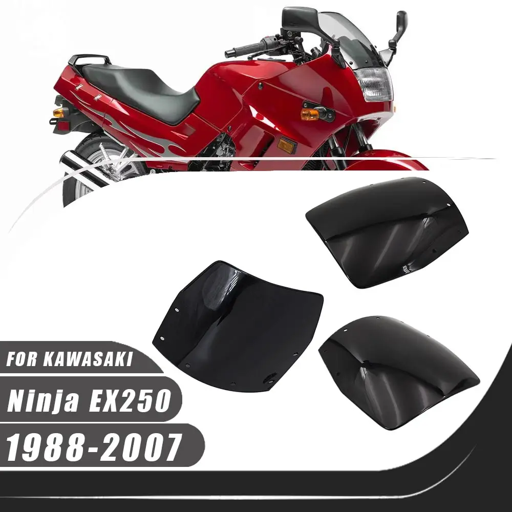 For 1988-2007 Kawasaki Ninja 250 EX250 2006 2005 2004 2003 2002 2001 Motorcycle ABS Windshield Windscreen Wind Deflectors