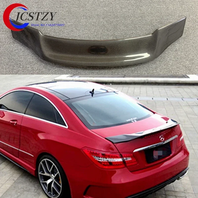 W207 C207 Carbon Fiber  FRP Trunk Spoiler R Style Wing For Mercedes E Class Coupe 2010 - 2016 E200 E250 E300 E350