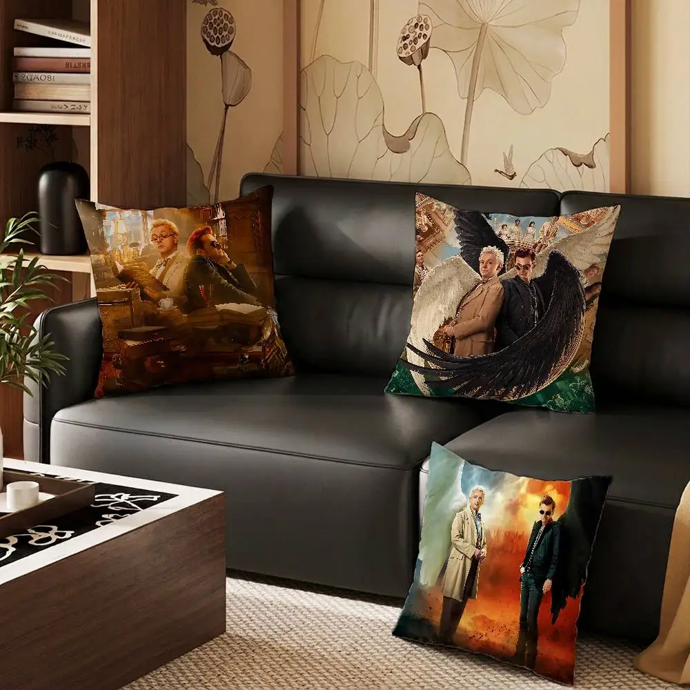 

good O-omens pillow cover living room sofa cushion cover bedroom room bed pillow cover home decoration