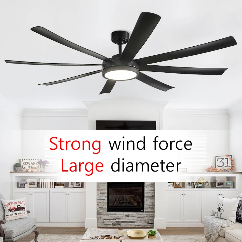 72 Inch Large Diameter Intelligent Ceiling Fan, High Wind Power, Remote Control, 6-speed Reversible, Living Room, Terrace, Villa