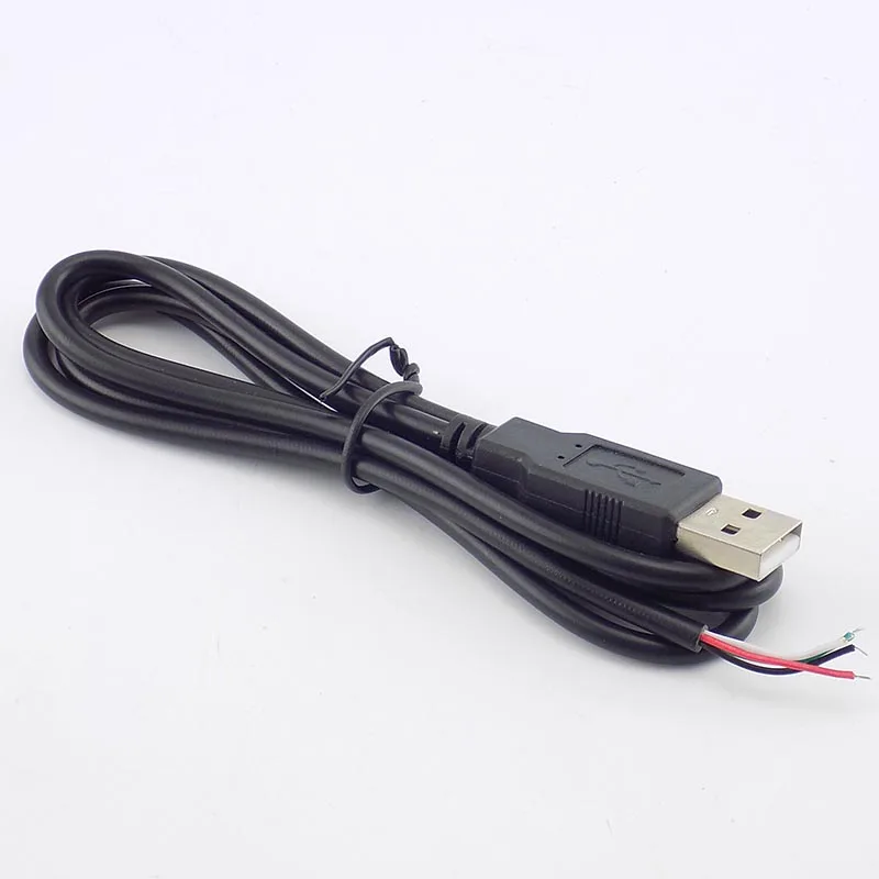 0.3/1/2M DIY Micro USB A Male 4 Pin kawat Data konektor kabel ekstensi kabel listrik adaptor untuk perangkat kipas USB L19